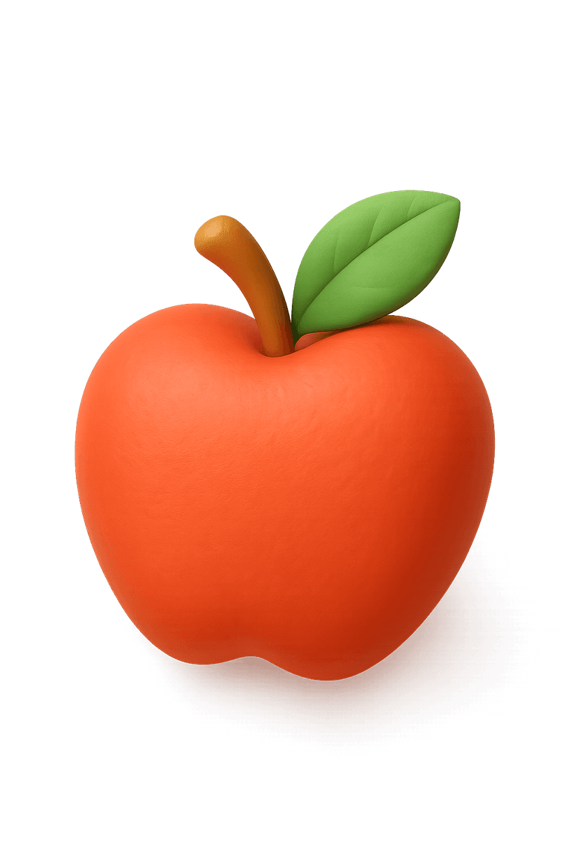 Claymorphic Apple